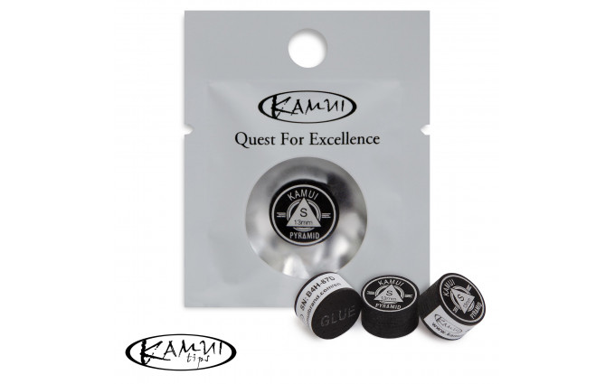 Наклейка для кия Kamui Pyramid Black ø13мм Soft 1шт. Наклейка для кия Kamui Pyramid Black ø13мм Soft 1шт.