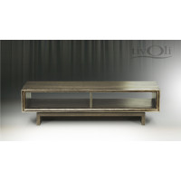 !Тумба под ТВ 1300 х 370 (Мореный дуб/Сильвер)