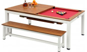 Стол для пула "Evolution High Tech" 7 ф (орех) со столешницей, в комплекте аксессуары + сукно Стол для пула "Evolution High Tech" 7 ф (орех) со столешницей, в комплекте аксессуары + сукно
